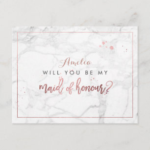 Convite Marble PixDezines/Rosa de Faux Dourado Você será.