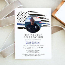 Convite Marca d'água da Polícia - Baixa Sinalizador Azul L