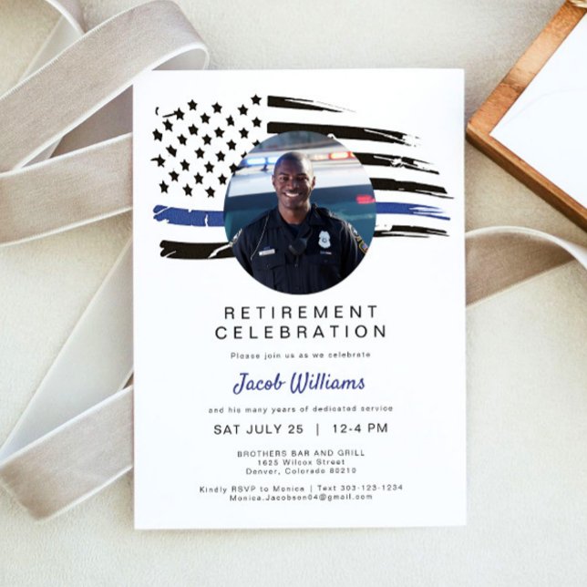 Convite Marca d'água da Polícia - Baixa Sinalizador Azul L (Criador carregado)