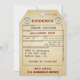 Convite Marca Evidente Halloween Spooky Humor Weird Valor