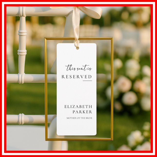 Convite Marca Moderna da Cerimônia de Casamento Reservado (Criador carregado)