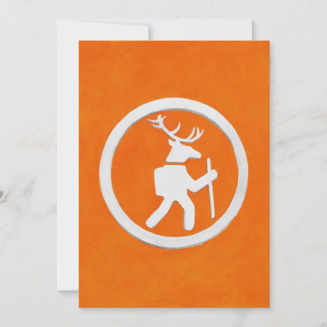 Convite Marcador de Trilha de Veado (Frente)