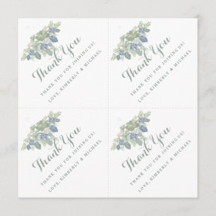 Convite Marcador Personalizado de Agradecimento para Buquê