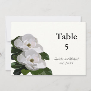Convite Marcadores de Mesa de Casamento Flor de Magnólia M