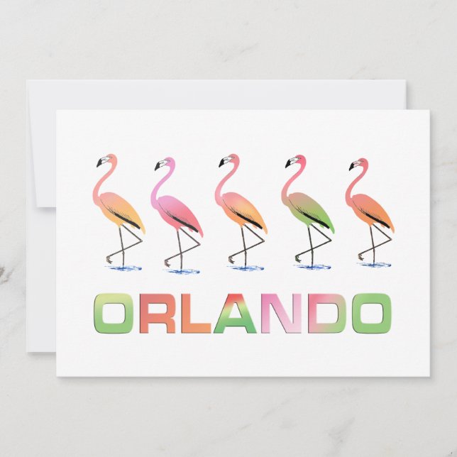 Convite Marcha dos Flamingos Tropicais ORLANDO (Frente)