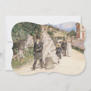 Convite Marcha Nupcial de Robinson, Impressionismo Vintage