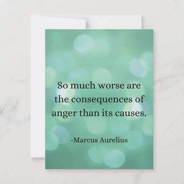 Convite Marcus Aurelius: Conquiste a raiva, encontre a paz (Frente)