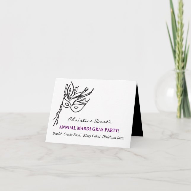 Convite Mardi Gras! (Frente)
