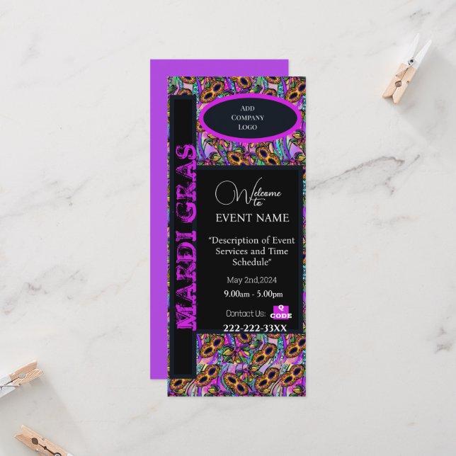 CONVITE MARDI GRAS (Frente/Verso In Situ)