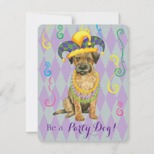 Convite Mardi Gras Border Terrier