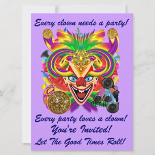 Convite Mardi Gras Carnaval de Evento Por Favor Ver Notas