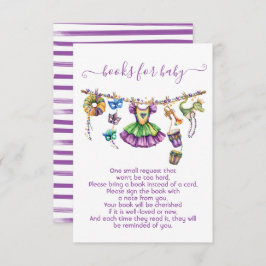 Convite Mardi Gras Girl Clothesline books para bebê