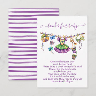 Convite Mardi Gras Girl Clothesline books para bebê
