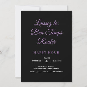 Convite Mardi Gras Happy Hour