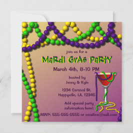 Convite Mardi Gras Martini