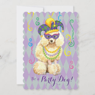Convite Mardi Gras Miniature Poodle
