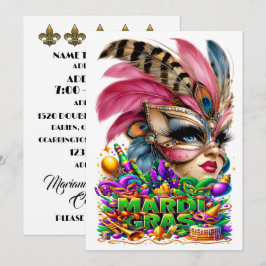 Convite Mardi Gras - Party Invitation