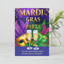 Convite Mardi Gras Party – Let the Good Times Roll