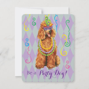 Convite Mardi Gras Poodle