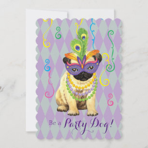 Convite Mardi Gras Pug