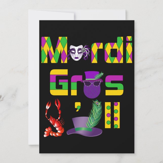 Convite Mardi Gras Y'all Thunder_Cove (Frente)
