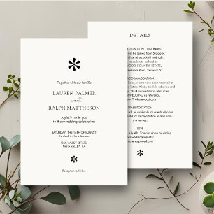 Convite Marfim   Casamento de Cheio mínimo 2 em 1