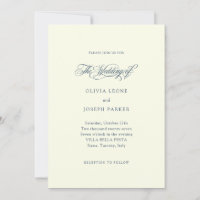 Marfim e azul escuro | Casamento italiano minimali