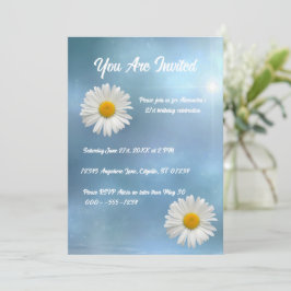 Convite Margarida Branca Cheerful