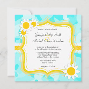 Convite Margarida em Celeste Camo; Camouflage