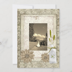 Convite margarida rústica casamento country western