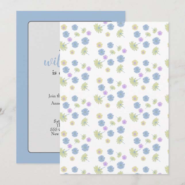 Convite Margaridas Delicadas  (Frente/Verso)