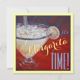Convite Margarita bebe uma solha amarela vermelha