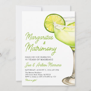 Convite Margarita Margs & Matrimony Cocktail Bachelorette