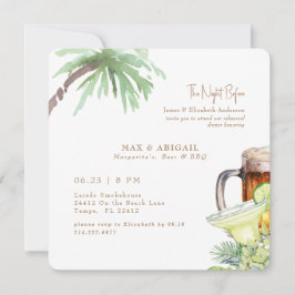 Convite Margaritas Beer e CHURRASCO tropicais antes