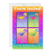 Convite - Margaritas do pop art