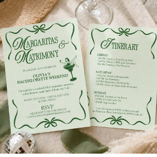 Convite Margaritas e Matrimônio Festa de Fim de Semana par