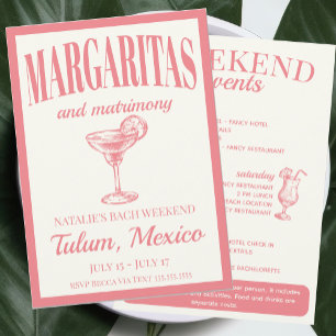 Convite Margaritas E Matrimony Social Cocktail Itinerário