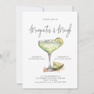 Convite Margaritas e Mingle Cocktail