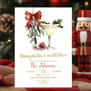 Convite Margaritas e Mistletoe Friendsmas Party