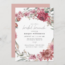 Convite MARGOT Romântico Dusty Rosa Blush Bridal Brunch
