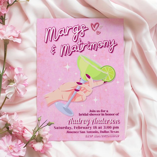 Convite Margs and Matrimony - Bridal Shower Invitation (Margs and Matrimony - Bridal Shower Invitation)