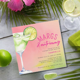 Convite Margs e Matrimony - Chá de panela Verde Rosa