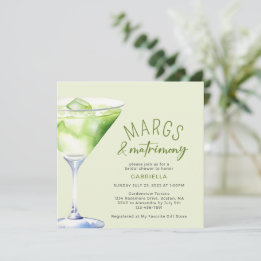 Convite Margs e Matrimony Cocktail Chá de panela