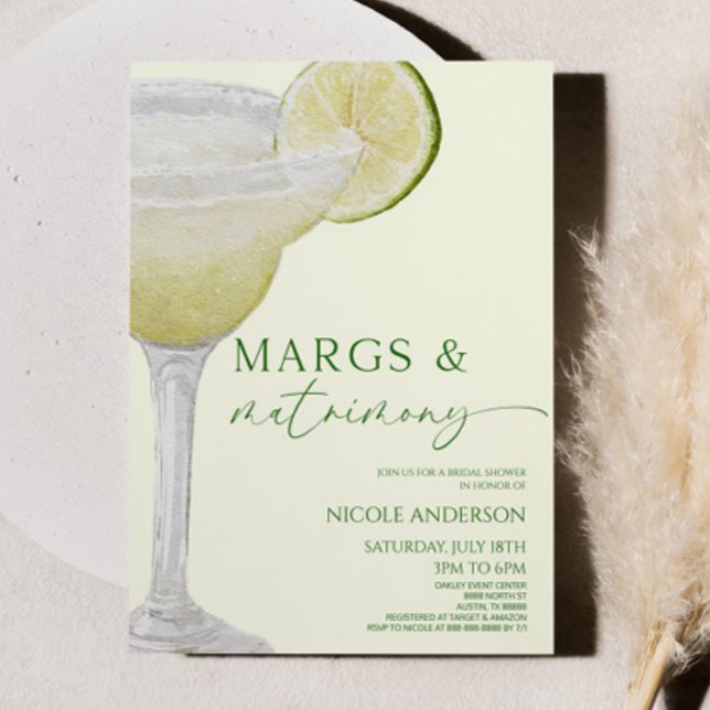Convite Margs e Matrimony Margarita Chá de panela (Criador carregado)