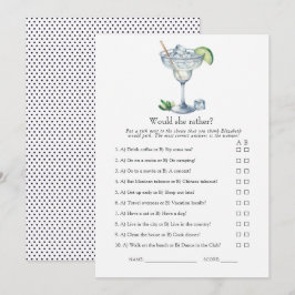 Convite Margs & Matrimony Chá de Noiva Jogo