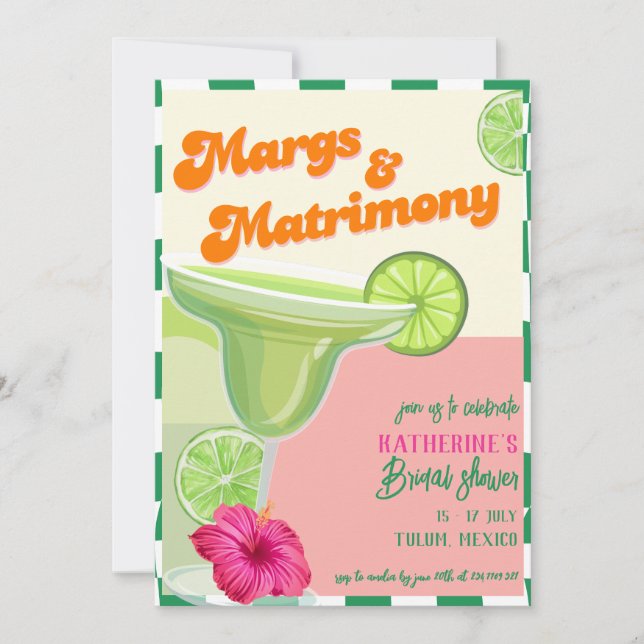 Convite Margs & Matrimony Limão Chá de panela (Frente)