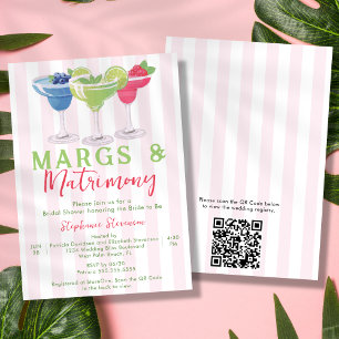 Convite Margs & Matrimony Margarita Código QR Chá de Noiva