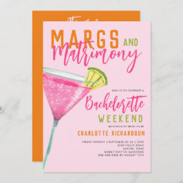 Convite Margs & Matrimony Margaritas Bachelorette Weekend
