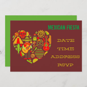 Convite Mariachi temático mexicano da festa do partido