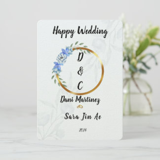 Convite Mariages Happy Wedding